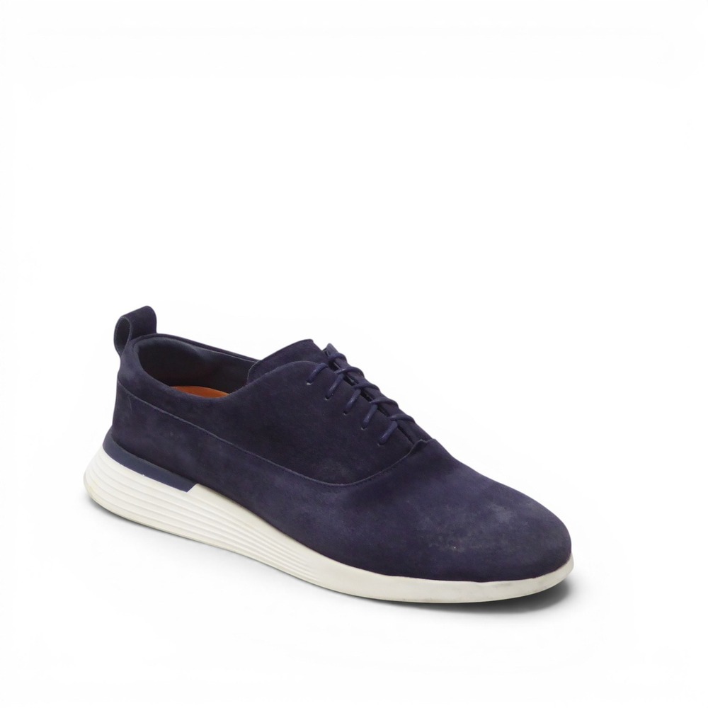 Wolf & Shepherd Mens Crossover Oxford Shoes Navy Suede Lace Up 8